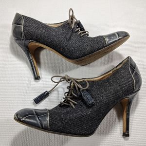 Kate Spade Black and Gray Heels